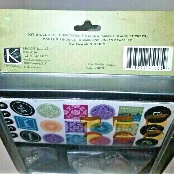 Link Bracelet Kit DIY Silver Blank Modern Colorful - Picture 4 of 6